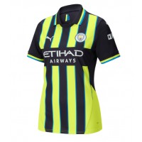 Camiseta Manchester City Erling Haaland #9 Visitante Equipación para mujer 2024-25 manga corta